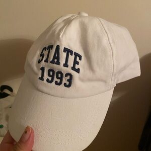 💜 Arden White Baseball Cap with Embroidered Text